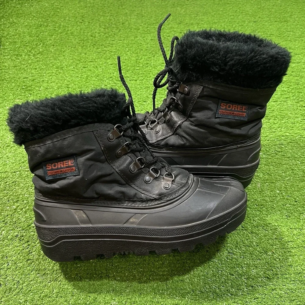 Vintage Sorel Duck Boots Women's 8 Canadian Made Kaufman Snow Sherpa 